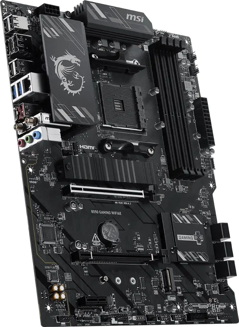 Материнская плата MSI B550 GAMING WIFI6E Soc-AM4 AMD B550 4xDDR4 ATX AC`97 8ch(7.1) GbLAN RAID+HDMI+DP — миниатюра 4