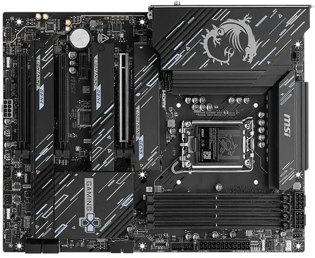 Материнская плата MSI Z890 GAMING PLUS WIFI6E Soc-1851 Intel Z890 4xDDR5 ATX AC`97 8ch(7.1) 5Gigabit RAID+HDMI+DP — фото 1