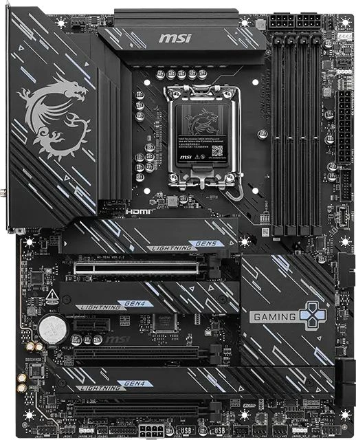 Материнская плата MSI Z890 GAMING PLUS WIFI6E Soc-1851 Intel Z890 4xDDR5 ATX AC`97 8ch(7.1) 5Gigabit RAID+HDMI+DP — миниатюра 2