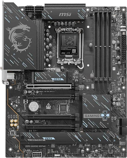 Материнская плата MSI Z890 GAMING WIFI6E Soc-1851 Intel Z890 ATX AC`97 8ch(7.1) 2.5Gg RAID+HDMI+DP — миниатюра 2