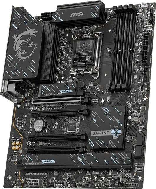Материнская плата MSI Z890 GAMING WIFI6E Soc-1851 Intel Z890 ATX AC`97 8ch(7.1) 2.5Gg RAID+HDMI+DP — миниатюра 3