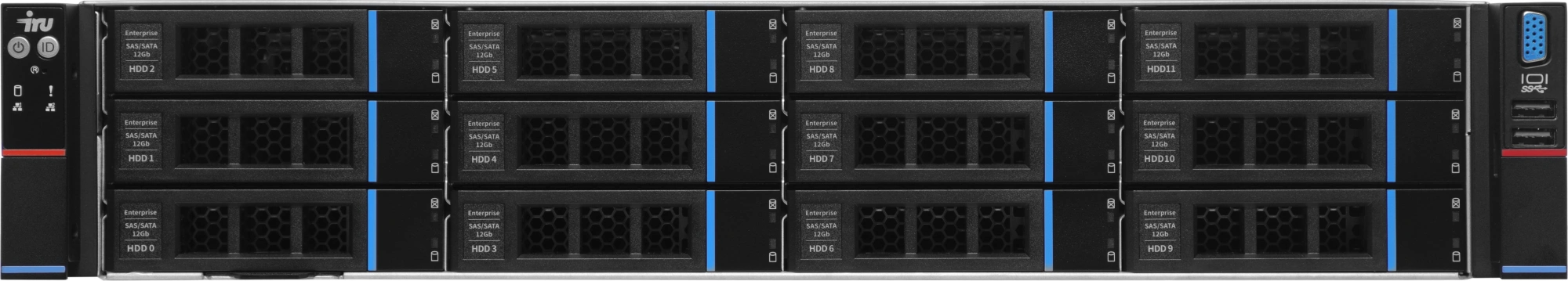 Сервер IRU Rock g2212ig4 2x6430 4x32Gb 9361-8I SGL AST2600 2xGigEth 2x1600W w/o OS (2193148) — миниатюра 4