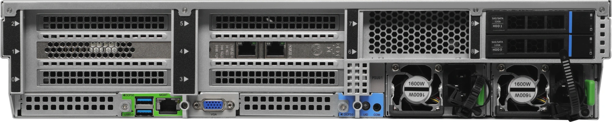 Сервер IRU Rock g2212ig4 2x6430 4x32Gb 9361-8I SGL AST2600 2xGigEth 2x1600W w/o OS (2193148) — миниатюра 9