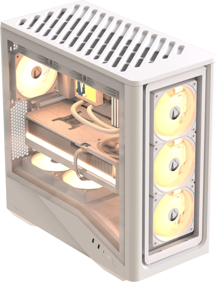 Корпус Formula Air Power G9 Duo PA белый без БП E-ATX 8x120mm 2x140mm 2xUSB3.0 audio bott PSU — миниатюра 2
