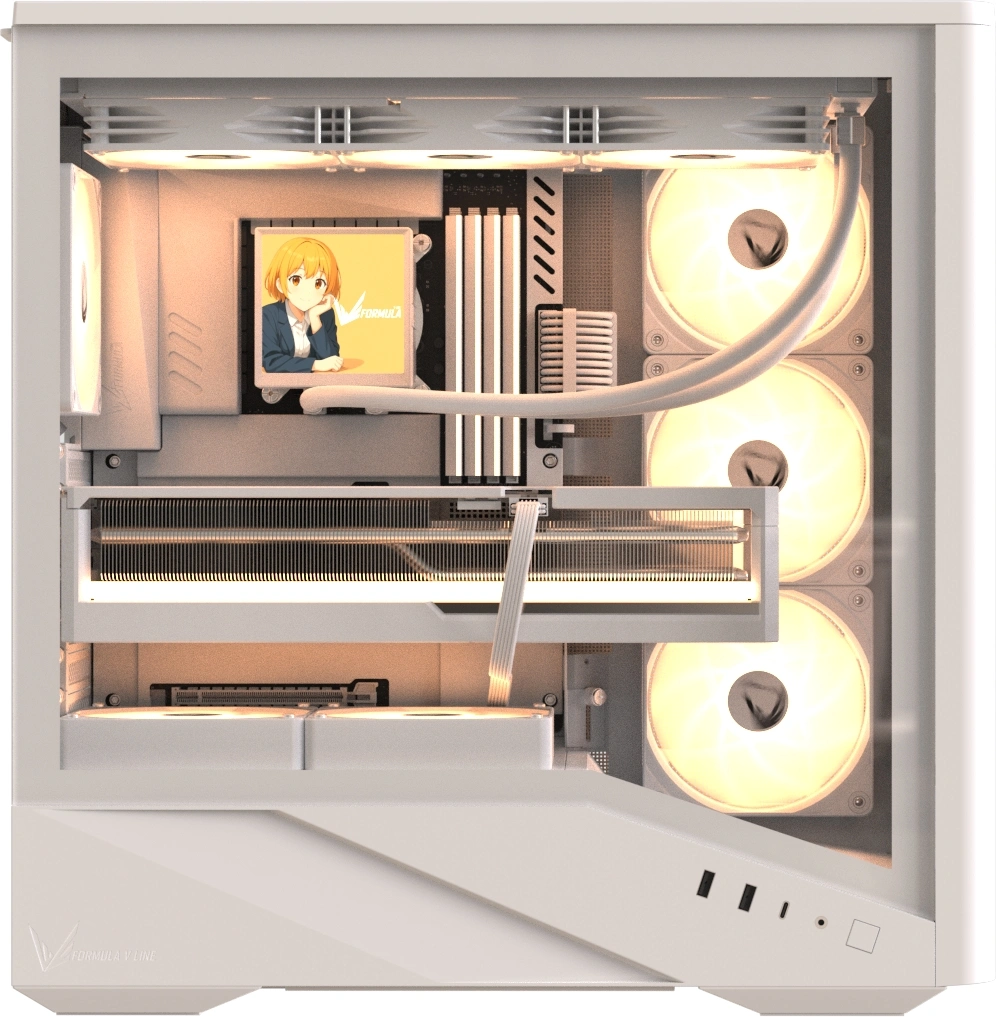 Корпус Formula Air Power G9 Duo PA белый без БП E-ATX 8x120mm 2x140mm 2xUSB3.0 audio bott PSU — миниатюра 14