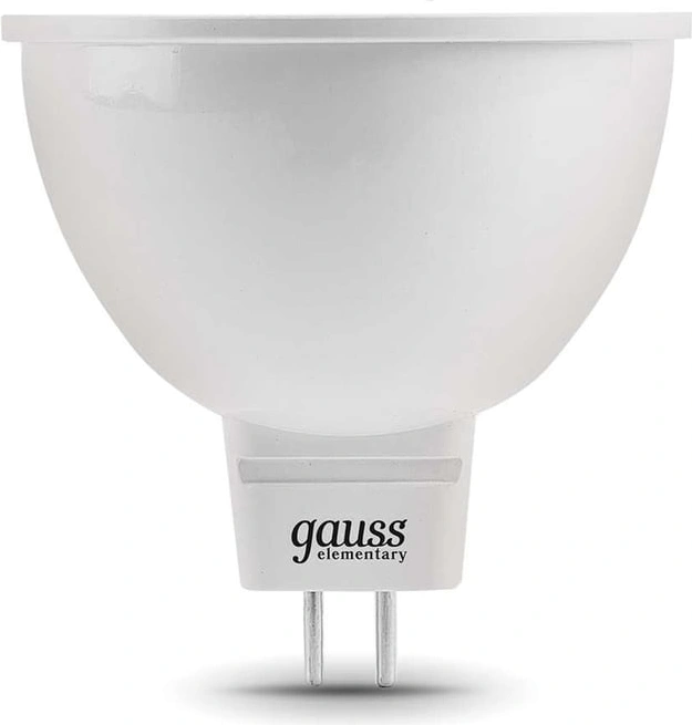 Лампа светодиодная Gauss Elementary MR16 9Вт цок.:GU5.3 софит 220B св.свеч.бел.теп. MR16 (упак.:1шт) (13529) — фото 1