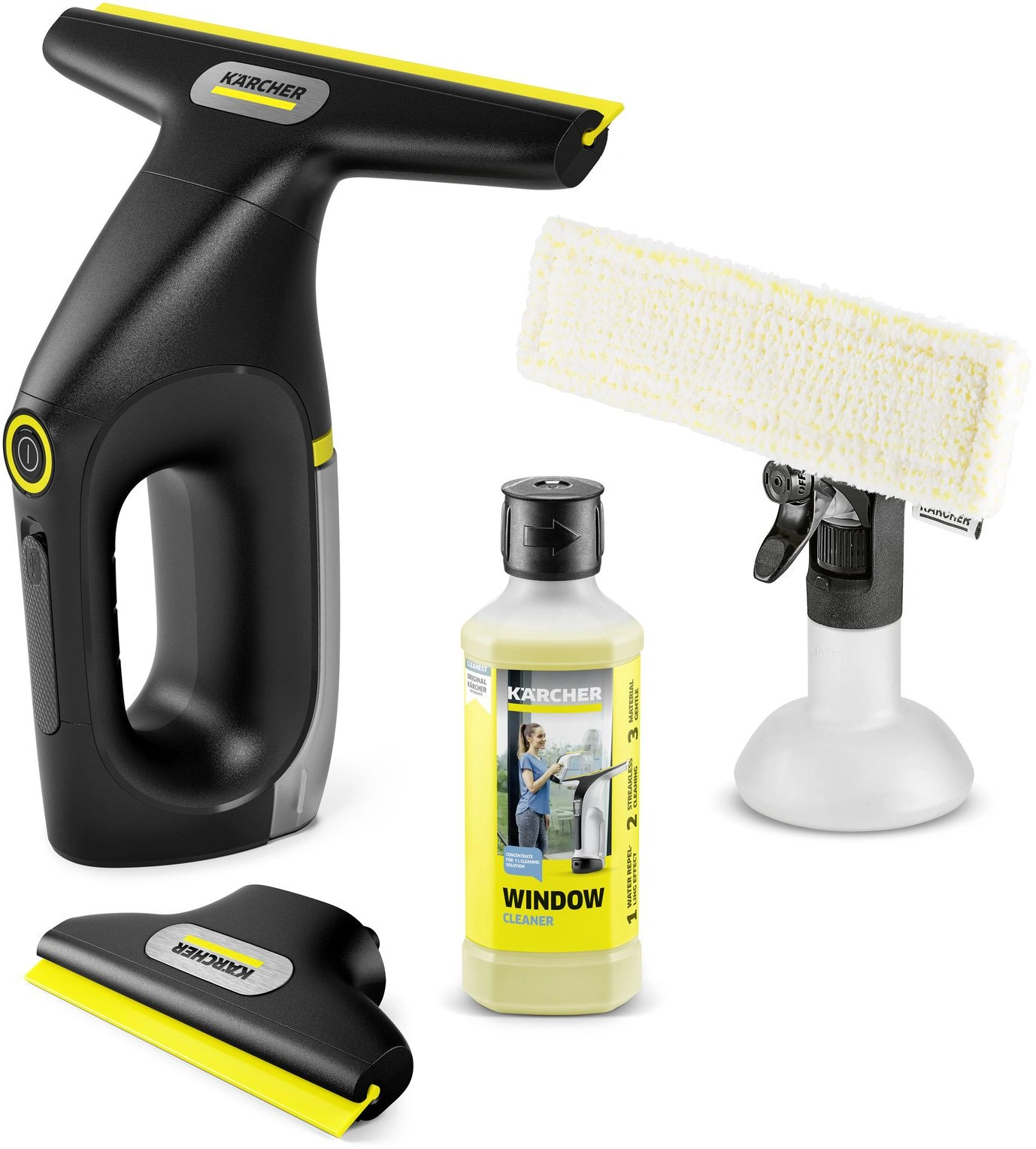 Мойщик окон Karcher WV 2 Universal Precision шир.скреб.:280мм пит.:от аккум. черный/желтый — фото 1