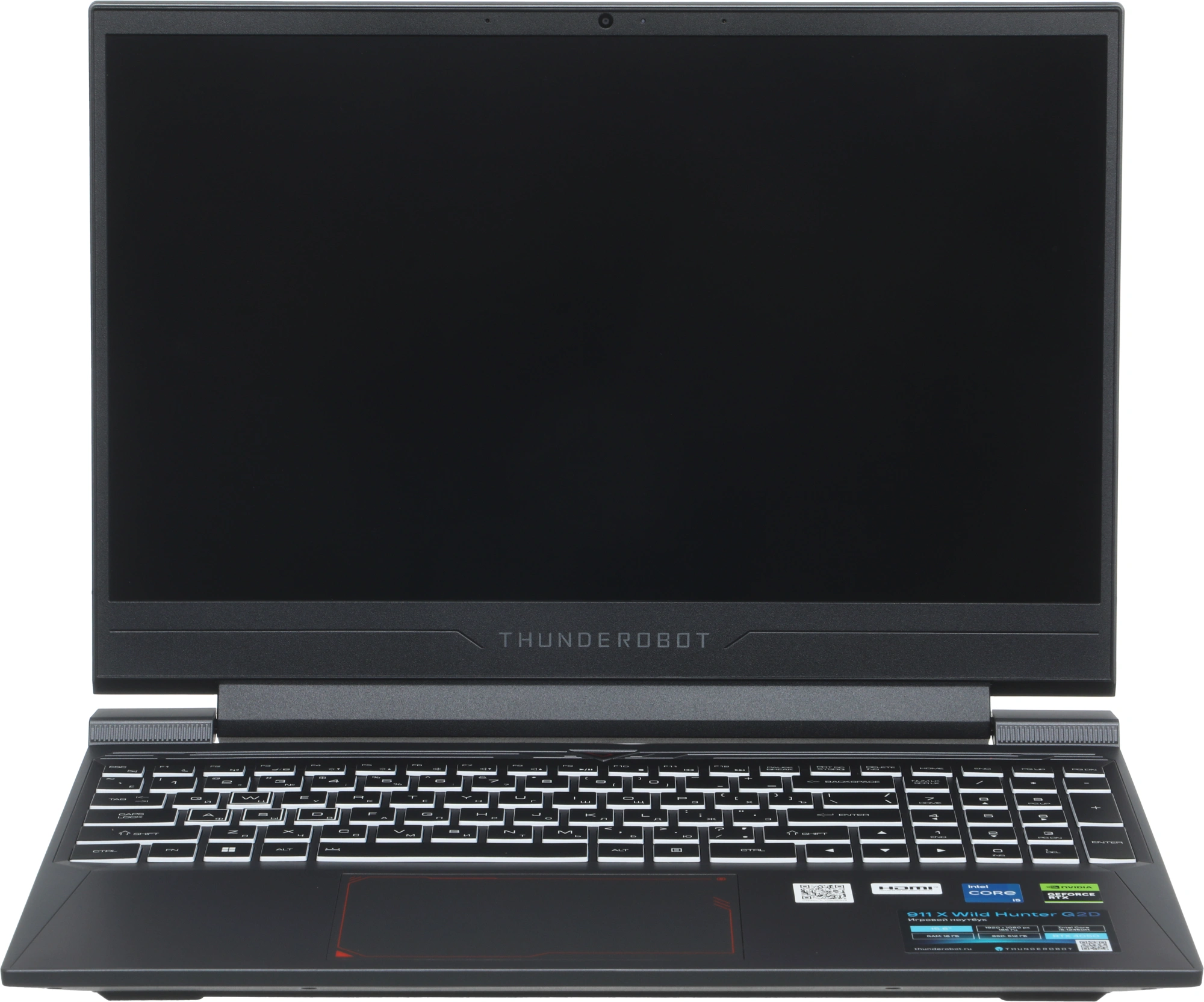 Ноутбук Thunderobot 911 X Wild Hunter G2D Core i5 12450H 16Gb SSD512Gb NVIDIA GeForce RTX4050 6Gb 15.6" IPS FHD (1920x1080) FreeDOS grey WiFi BT Cam (JT009A00KRU) — миниатюра 12