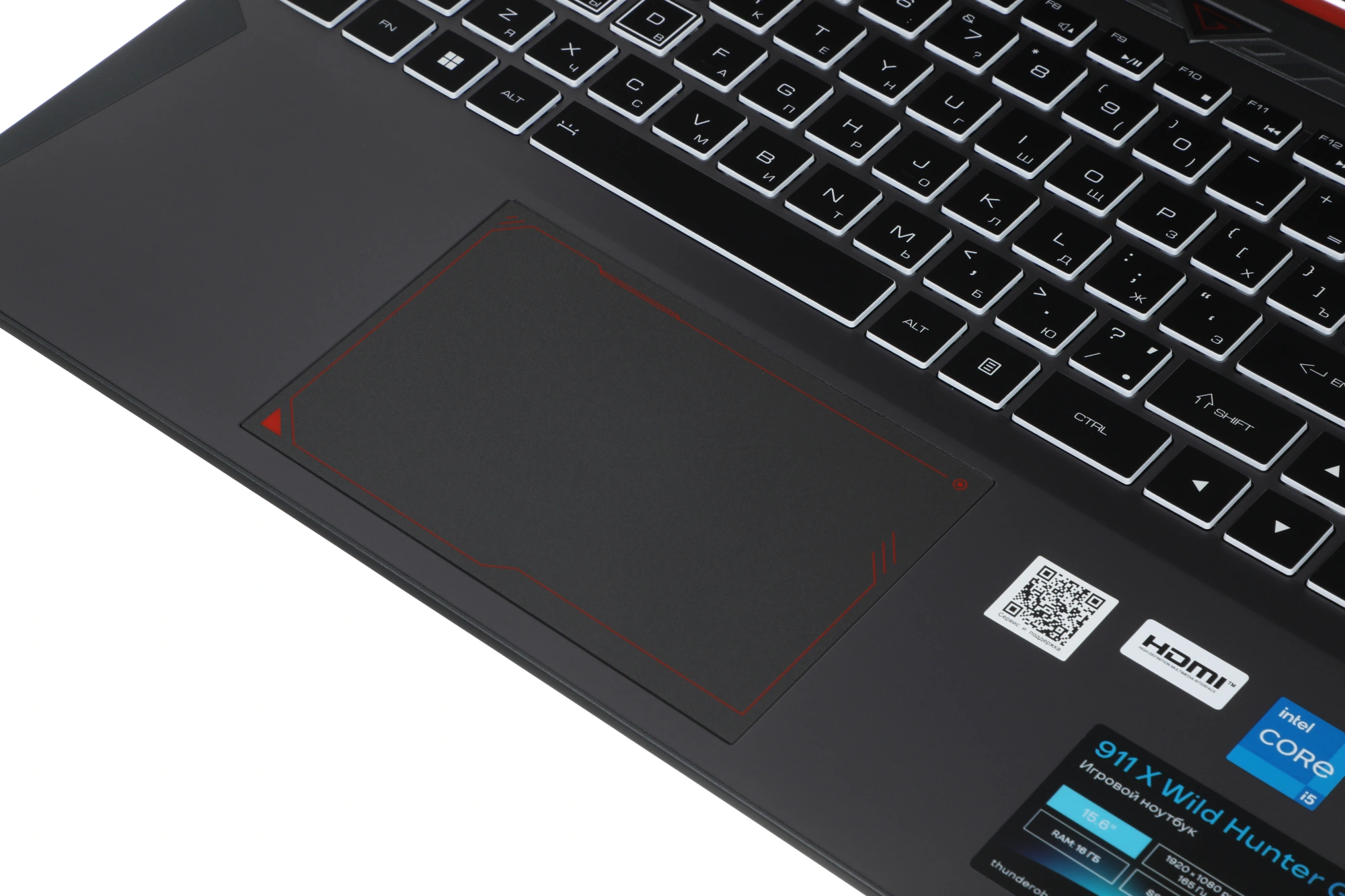 Ноутбук Thunderobot 911 X Wild Hunter G2D Core i5 12450H 16Gb SSD512Gb NVIDIA GeForce RTX4050 6Gb 15.6" IPS FHD (1920x1080) FreeDOS grey WiFi BT Cam (JT009A00KRU) — миниатюра 16