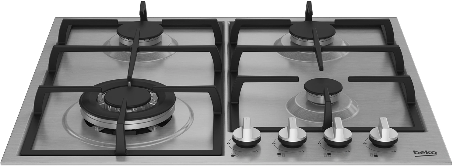 Газовая варочная поверхность Beko HIYG 64225 SXO нержавеющая сталь — миниатюра 2
