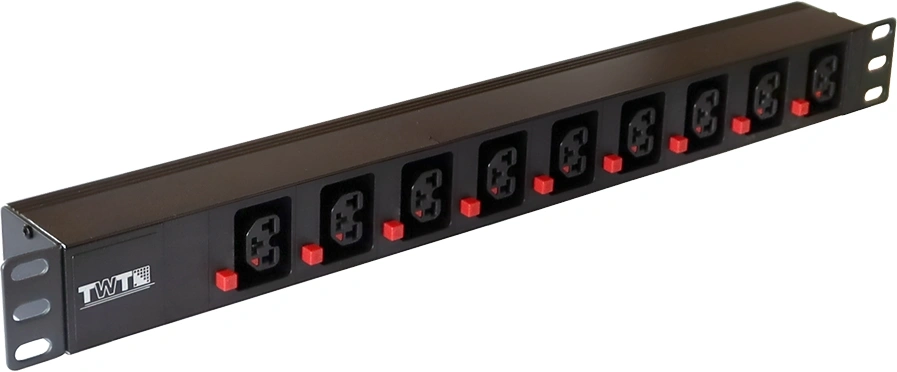 Блок распределения питания Lanmaster TWT-PDU19-16A9C39L-C20 гор.размещ. 9xC39 базовые 16A C20 — фото 1