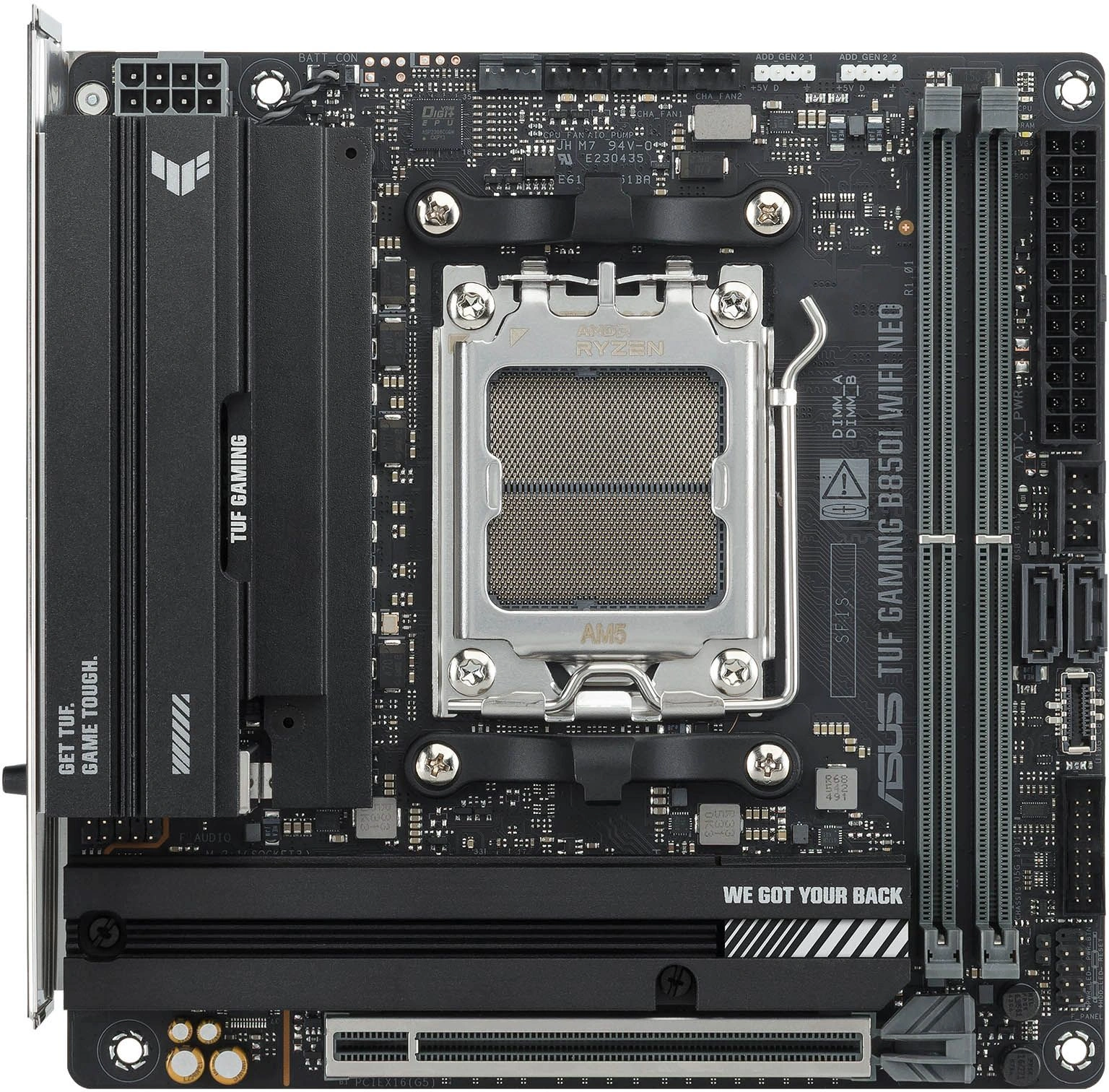 Материнская плата Asus TUF GAMING B850I WIFI NEO Socket AM5 AMD B850 2xDDR5 mini-ITX AC`97 8ch(7.1) 2.5Gg RAID+HDMI+DP — миниатюра 2