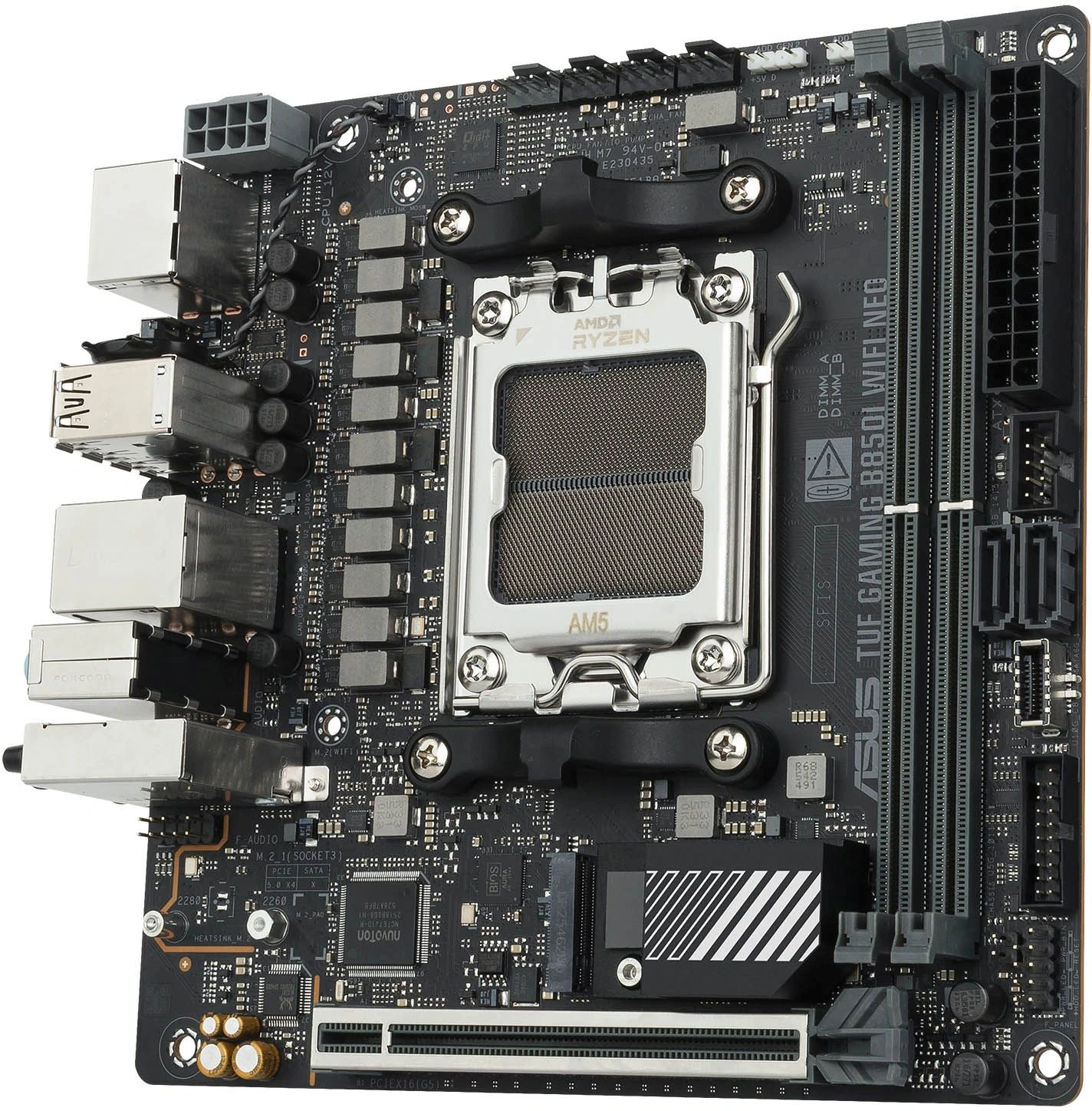 Материнская плата Asus TUF GAMING B850I WIFI NEO Socket AM5 AMD B850 2xDDR5 mini-ITX AC`97 8ch(7.1) 2.5Gg RAID+HDMI+DP — миниатюра 10