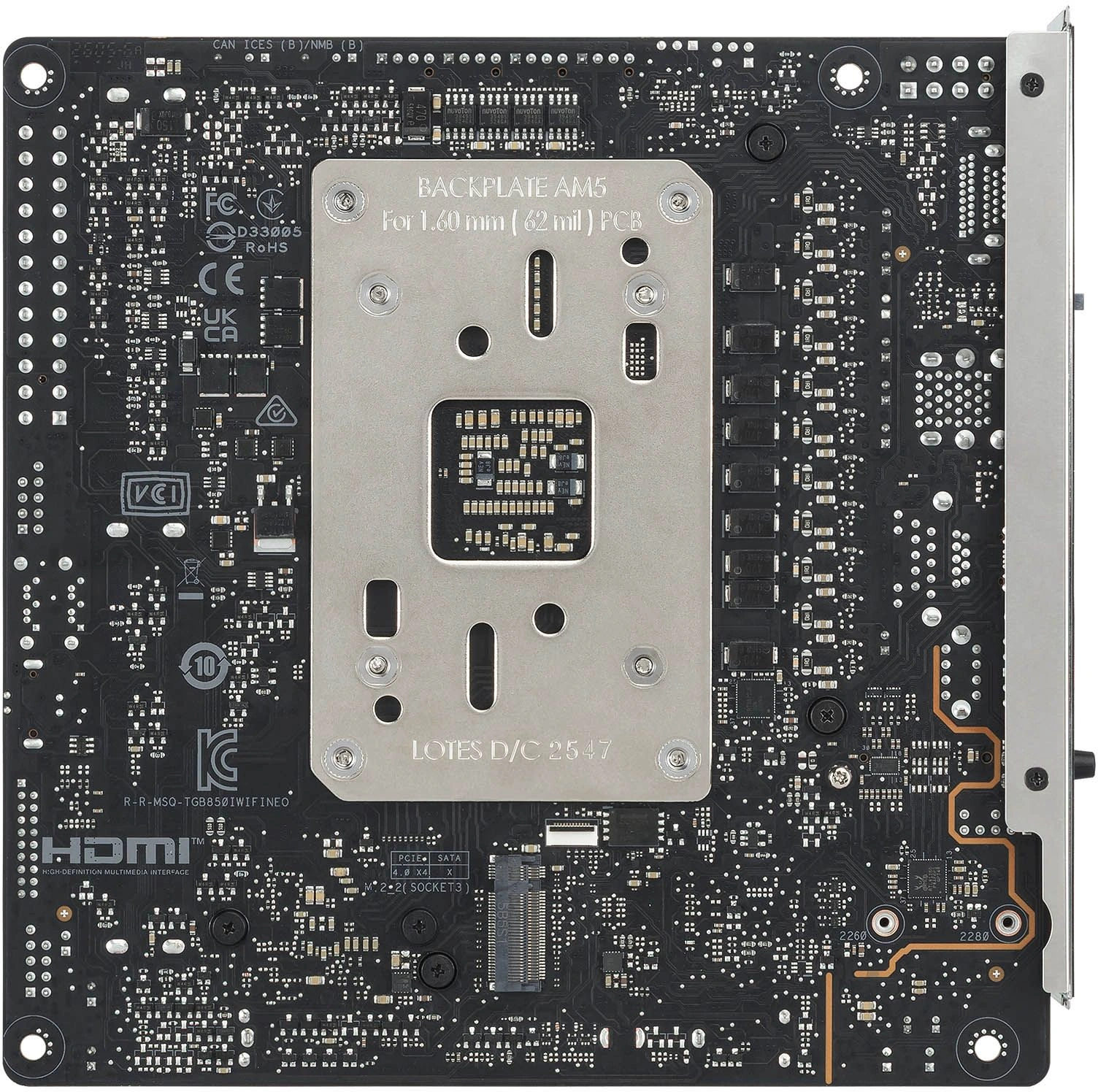 Материнская плата Asus TUF GAMING B850I WIFI NEO Socket AM5 AMD B850 2xDDR5 mini-ITX AC`97 8ch(7.1) 2.5Gg RAID+HDMI+DP — миниатюра 13