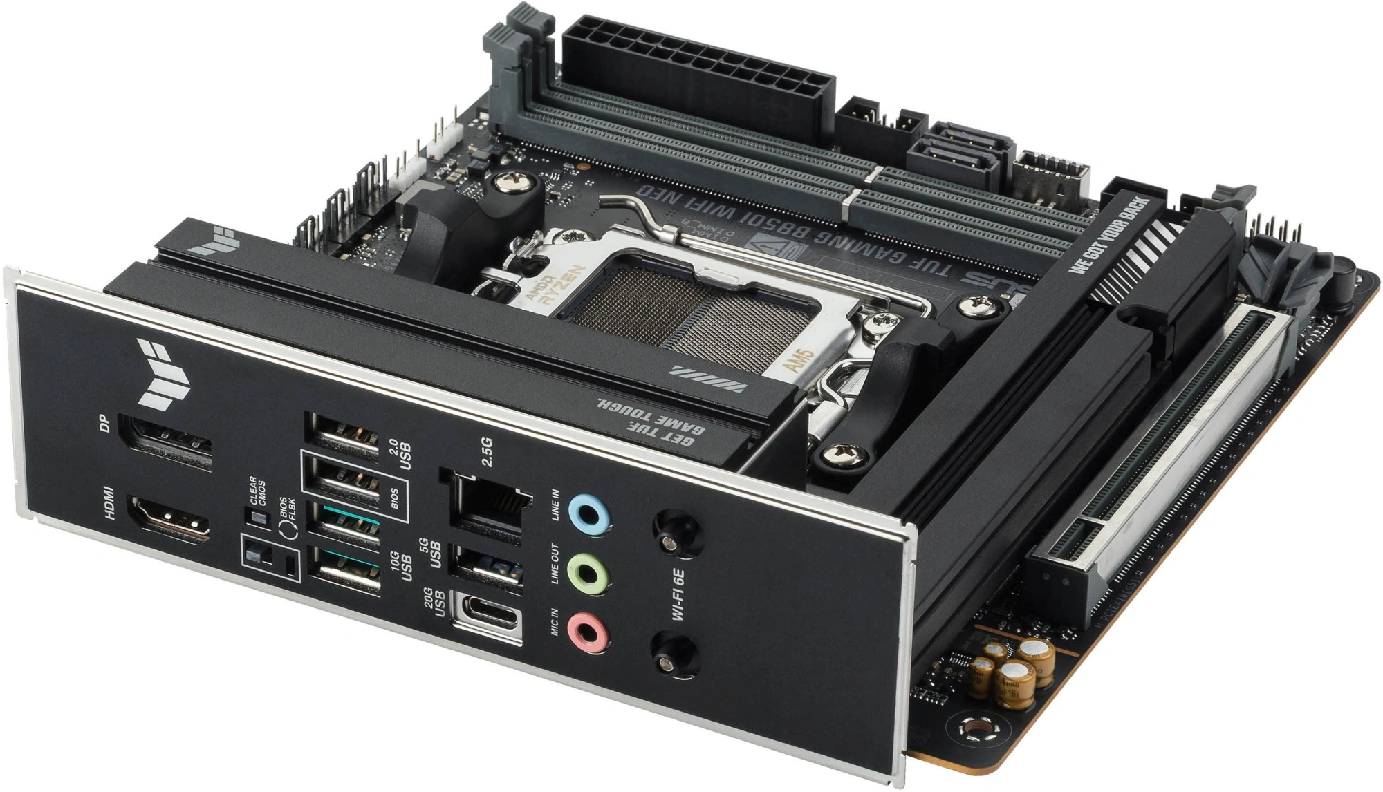 Материнская плата Asus TUF GAMING B850I WIFI NEO Socket AM5 AMD B850 2xDDR5 mini-ITX AC`97 8ch(7.1) 2.5Gg RAID+HDMI+DP — миниатюра 11