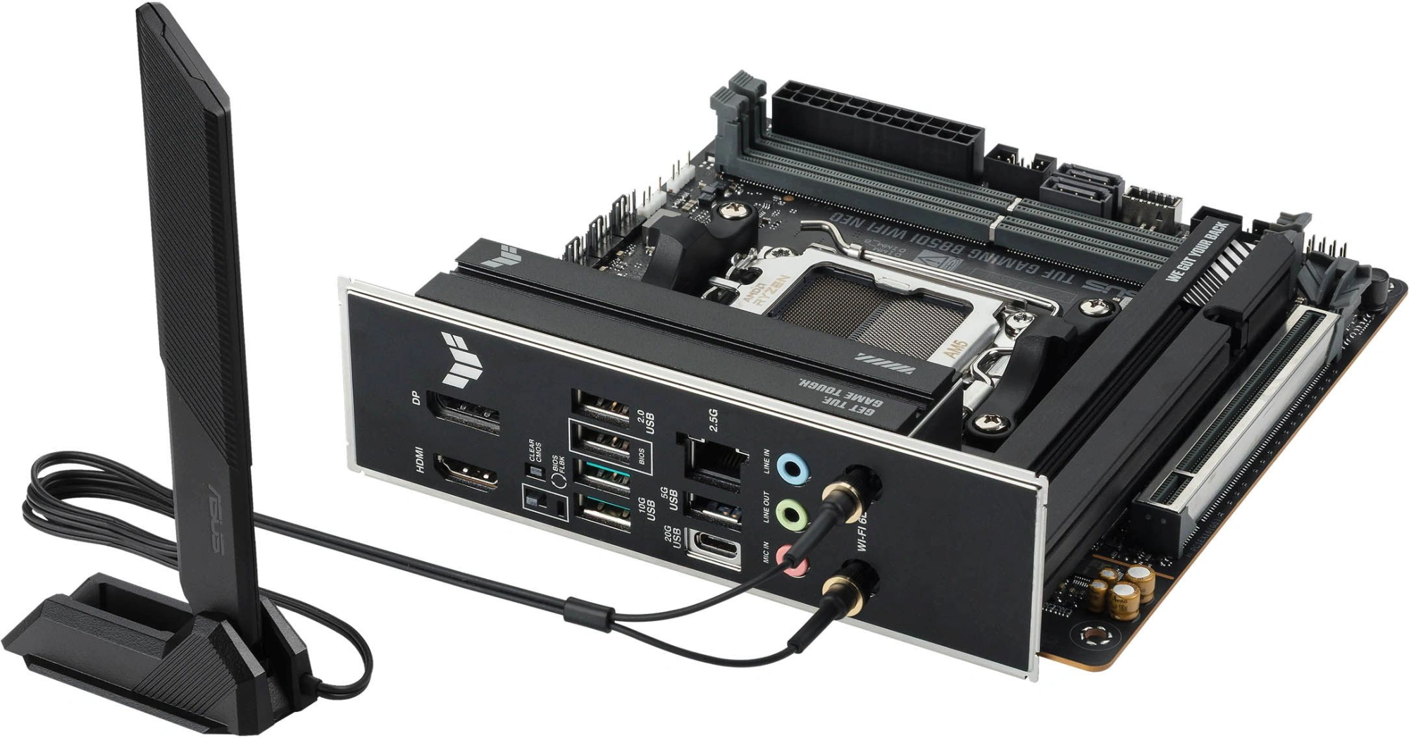 Материнская плата Asus TUF GAMING B850I WIFI NEO Socket AM5 AMD B850 2xDDR5 mini-ITX AC`97 8ch(7.1) 2.5Gg RAID+HDMI+DP — миниатюра 12