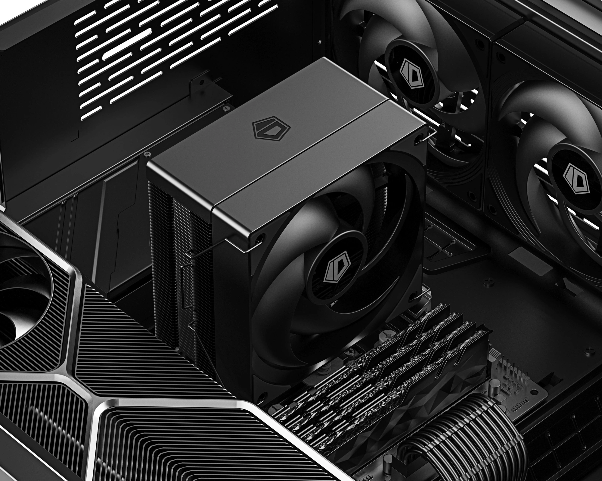 Устройство охлаждения(кулер) ID-Cooling SE-214-XT V2 нет подсветки Soc-AM5/AM4/1200/1700/1851 черный 4-pin 16-27.2dB Al+Cu 200W 550gr Ret (SE-214-XT V2 BLACK) — миниатюра 10