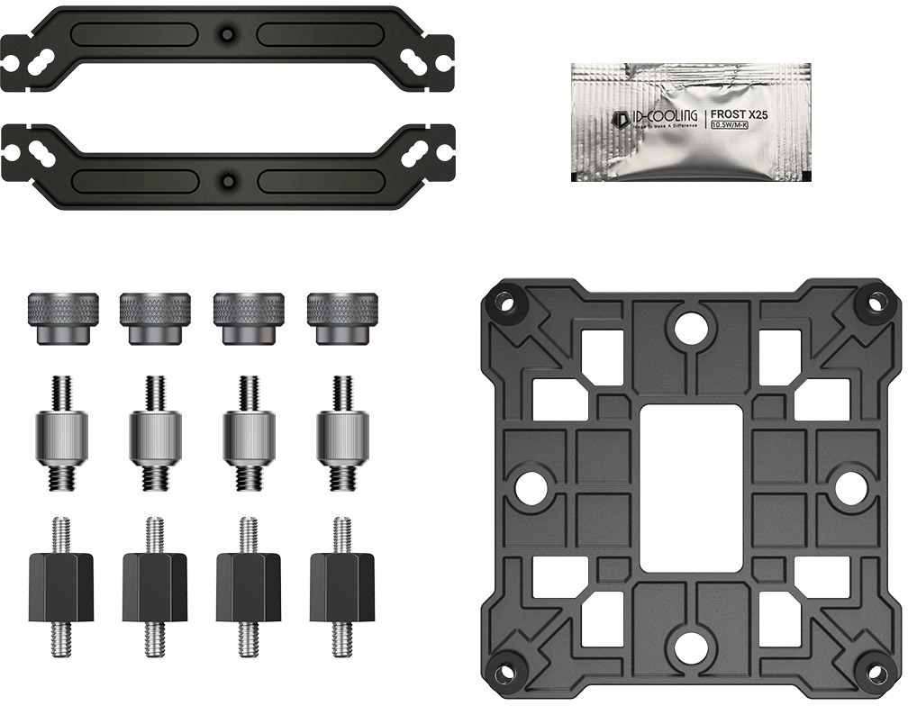 Устройство охлаждения(кулер) ID-Cooling SE-214-XT V2 нет подсветки Soc-AM5/AM4/1200/1700/1851 черный 4-pin 16-27.2dB Al+Cu 200W 550gr Ret (SE-214-XT V2 BLACK) — миниатюра 11