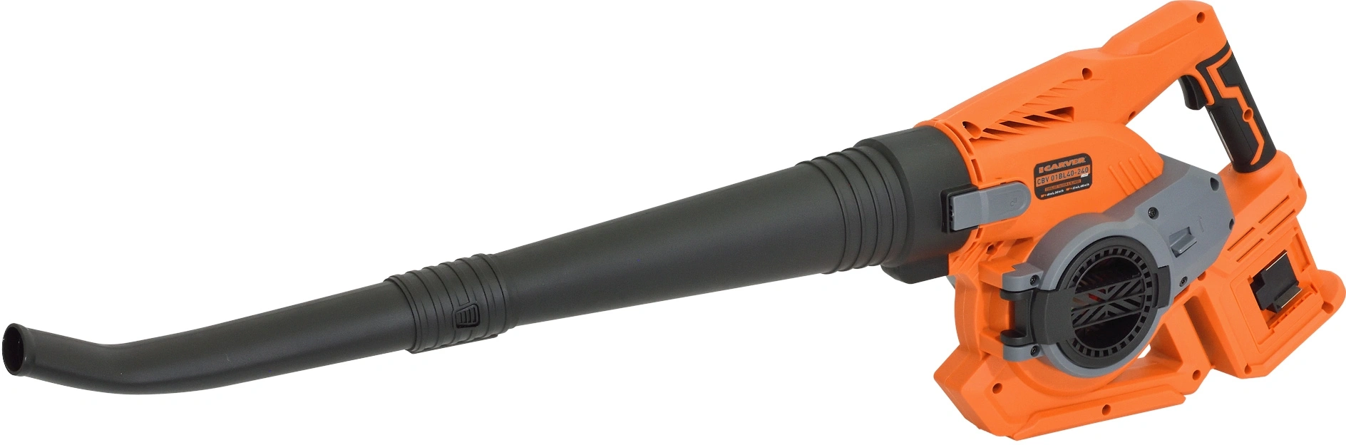 Воздуходувка-пылесос Carver СBV 01BL40-240 400Вт пит.:от аккум. оранжевый/черный — фото 1