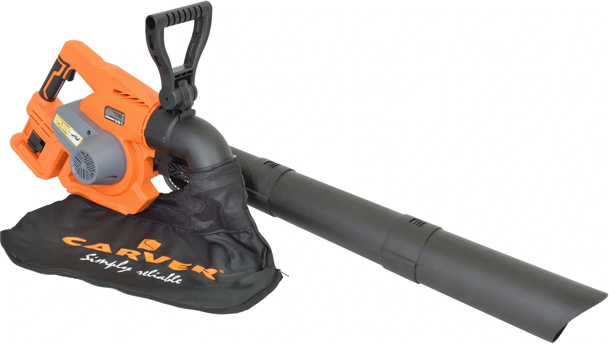 Воздуходувка-пылесос Carver СBV 01BL40-240 400Вт пит.:от аккум. оранжевый/черный — миниатюра 6