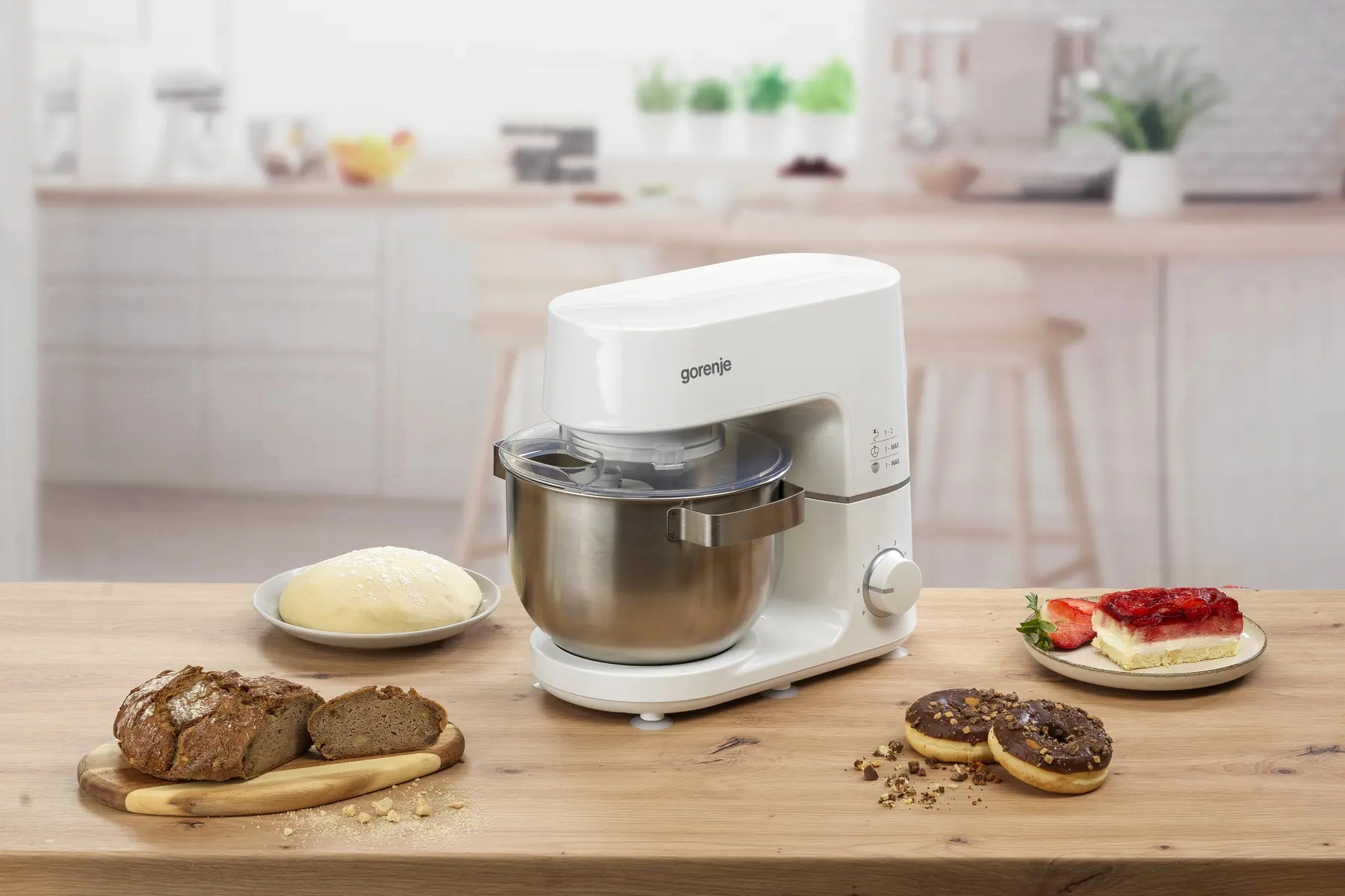Кухонная машина Gorenje MMC800CW планетар.вращ. 800Вт белый — миниатюра 12