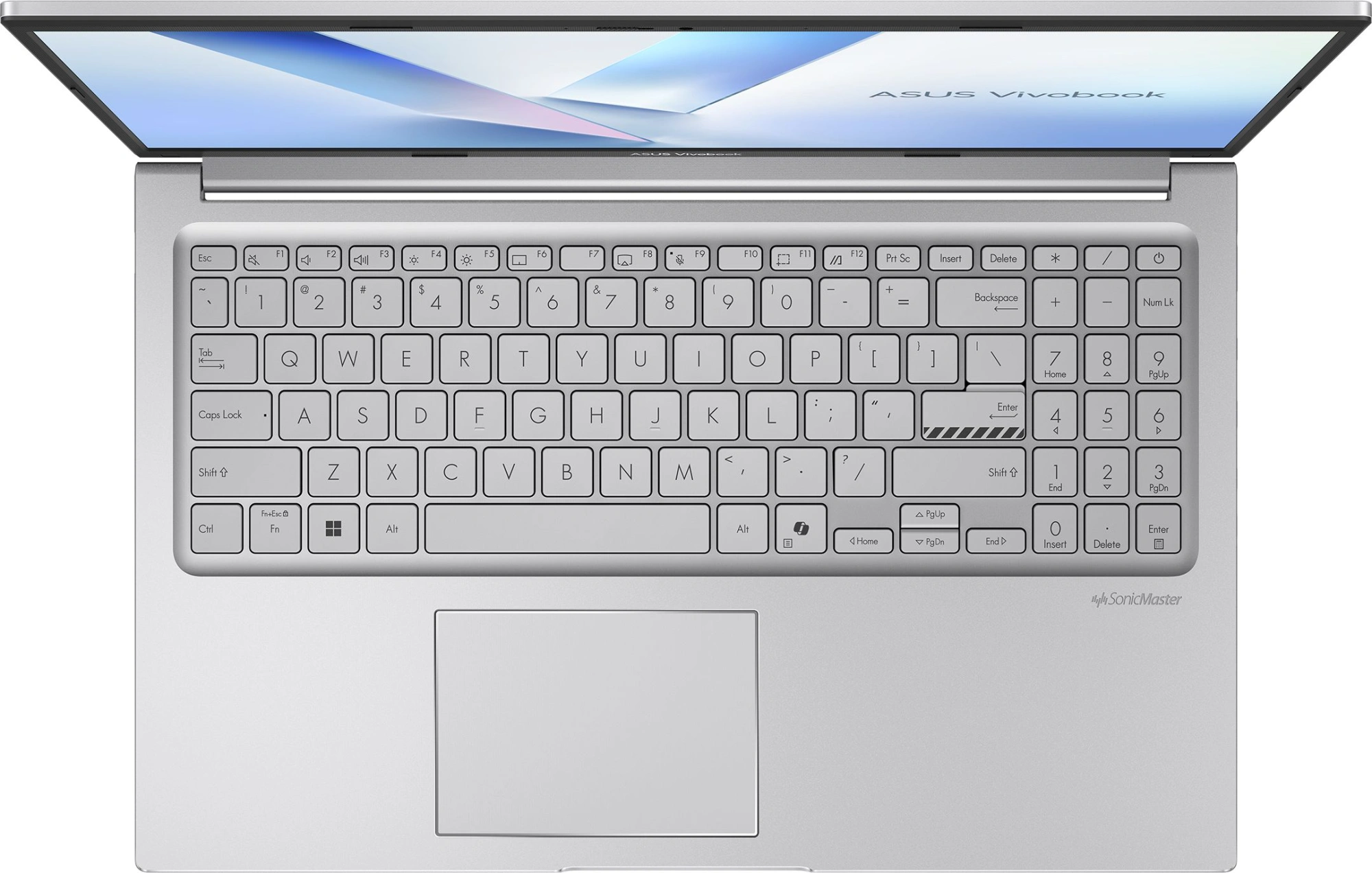 Ноутбук Asus Vivobook 15 X1504MA-BQ1185 Core 5 320 16Gb SSD512Gb Intel Graphics 15.6" IPS FHD (1920x1080) без ОС silver WiFi BT Cam (90NB17I2-M021J0) — миниатюра 4