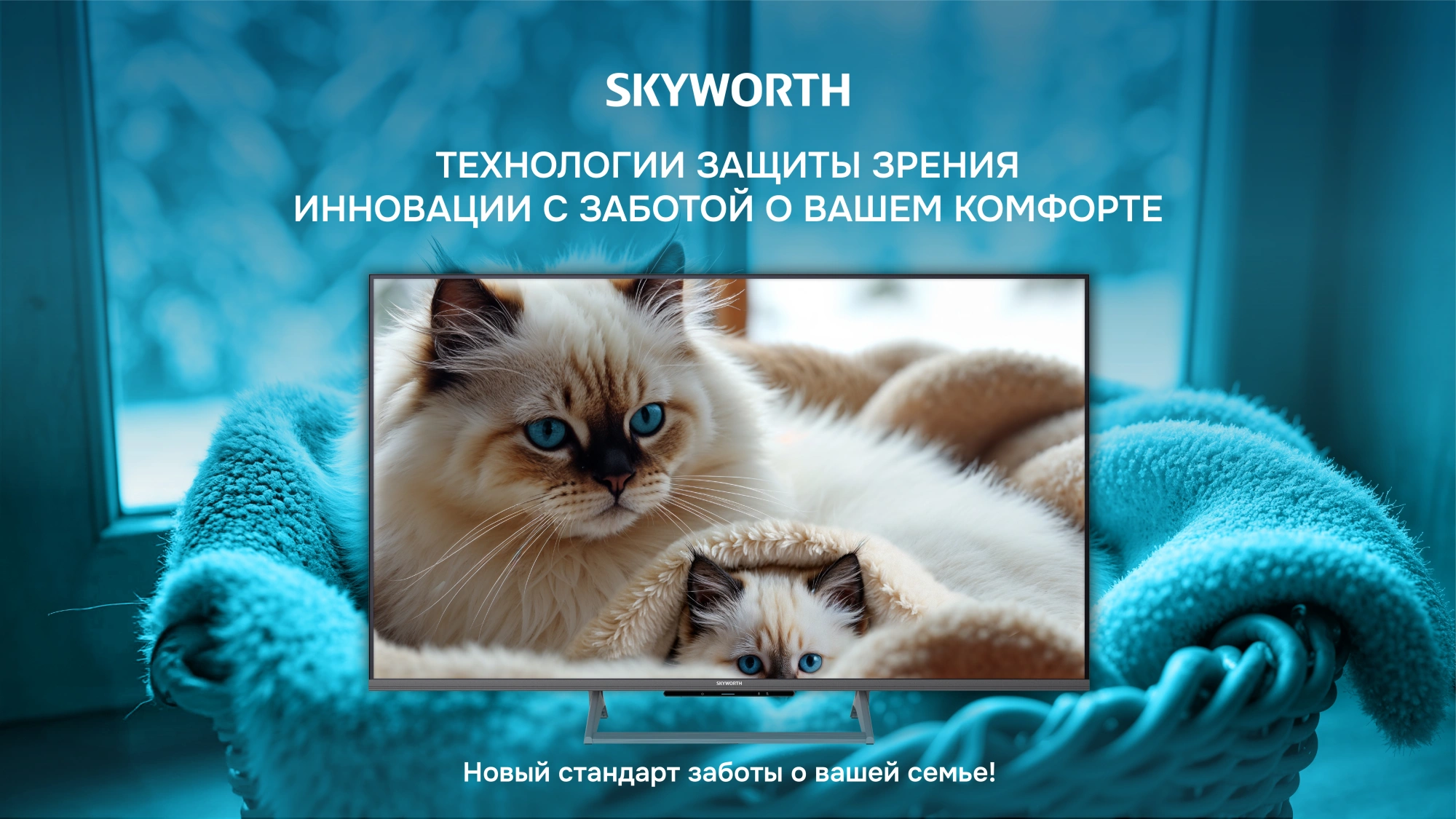 Телевизор QLED Skyworth 55" 55Q66H Eye Care Frameless черный 4K Ultra HD 60Hz MEMC DVB-T DVB-T2 DVB-C DVB-S DVB-S2 USB WiFi Smart TV — миниатюра 2