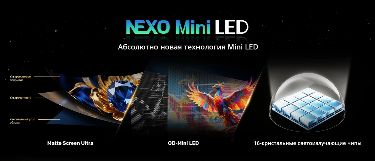 Телевизор QLED Skyworth 75" 75X66H Nexo Mini-LED черный/серый 4K Ultra HD 120Hz MEMC DVB-T DVB-T2 DVB-C DVB-S DVB-S2 USB WiFi Smart TV — миниатюра 4