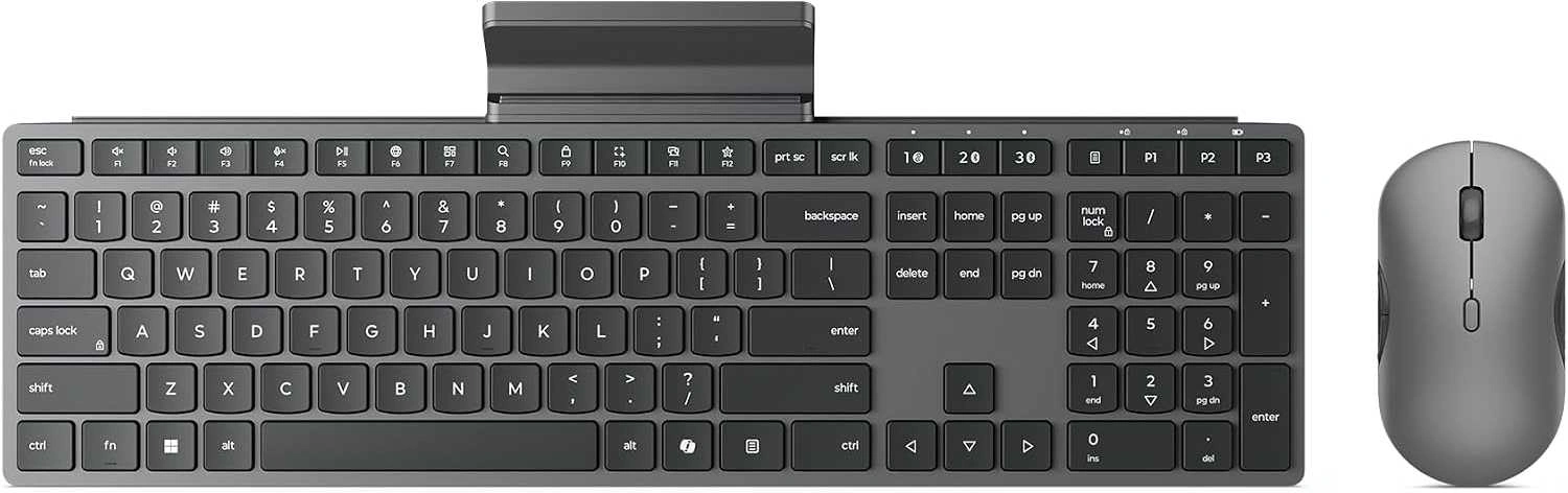 Клавиатура + мышь Lenovo 700 Modern клав:серый мышь:серый USB беспроводная BT (GX31S04977) — фото 1