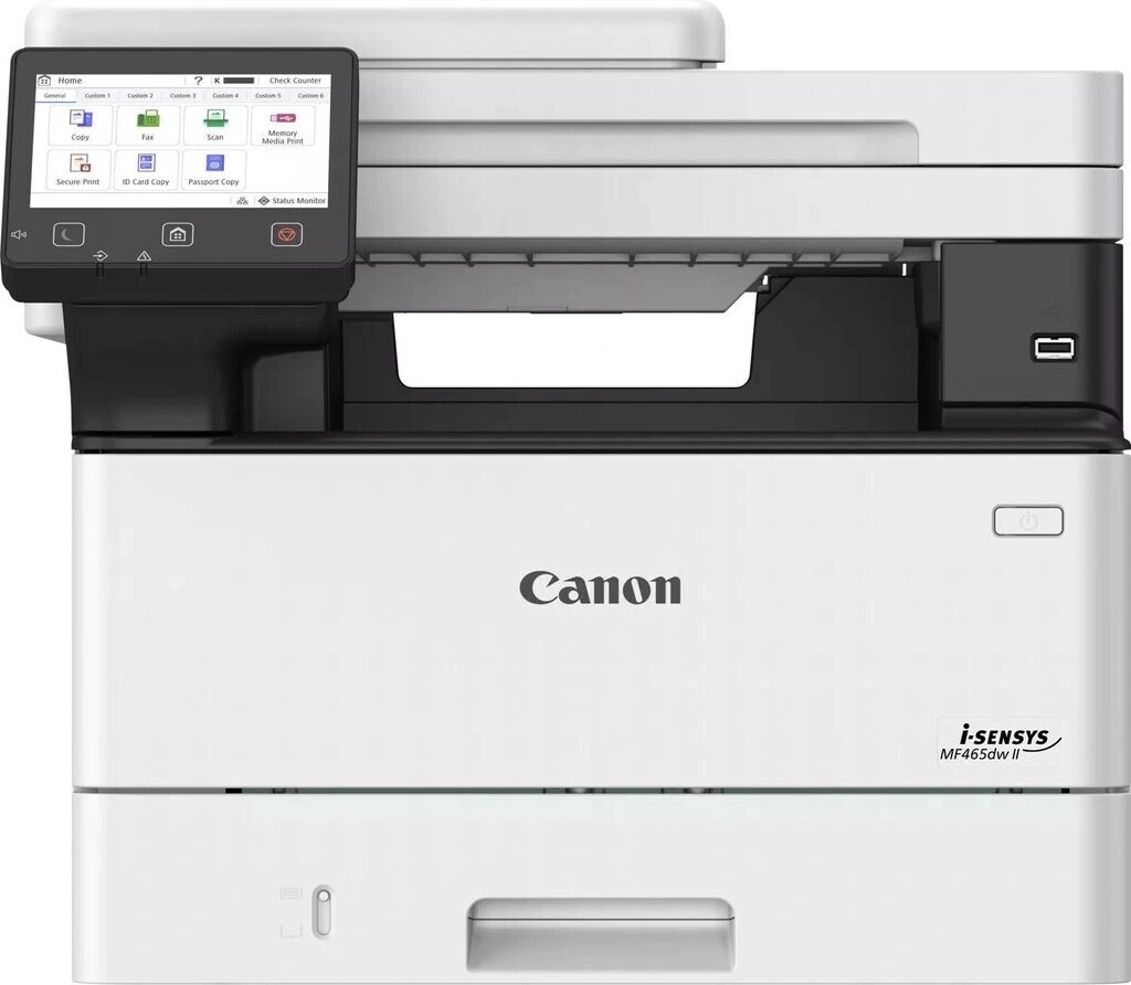 Монохромное лазерное МФУ Canon i-SENSYS MF465dw II (MFP, A4, 40ppm, 1200dpi print, 600dpi scan, 1200MHz, 1Gb, Duplex, DADF50, 250sheets+100universal tray, PostScript USB, RJ-45, Wi-Fi, Fax) (Cart. 070/070H)