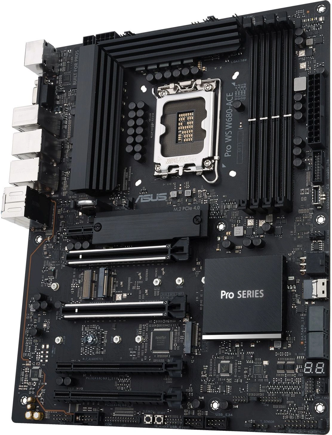 Материнская плата Asus PRO WS W680-ACE Soc-1700 Intel W680 4xDDR5 ATX AC`97 8ch(7.1) 2x2.5Gg RAID+VGA+HDMI+DP — миниатюра 4