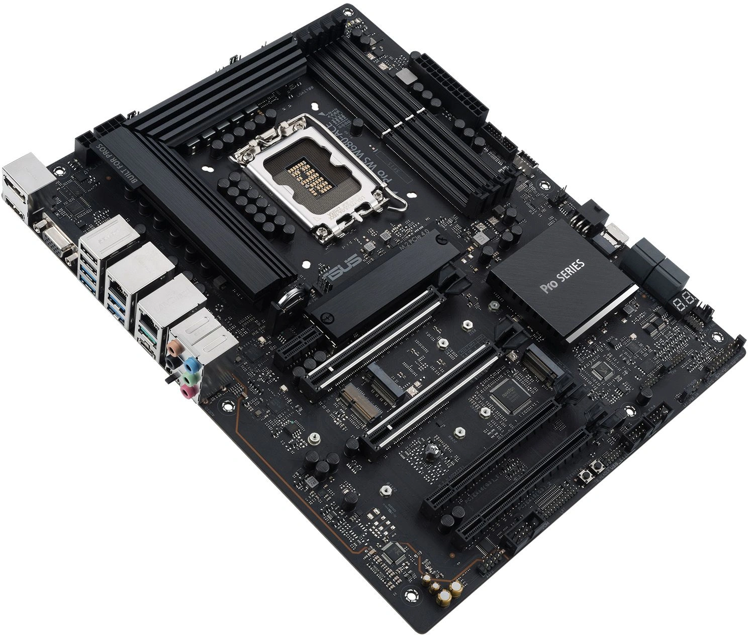 Материнская плата Asus PRO WS W680-ACE Soc-1700 Intel W680 4xDDR5 ATX AC`97 8ch(7.1) 2x2.5Gg RAID+VGA+HDMI+DP — миниатюра 5