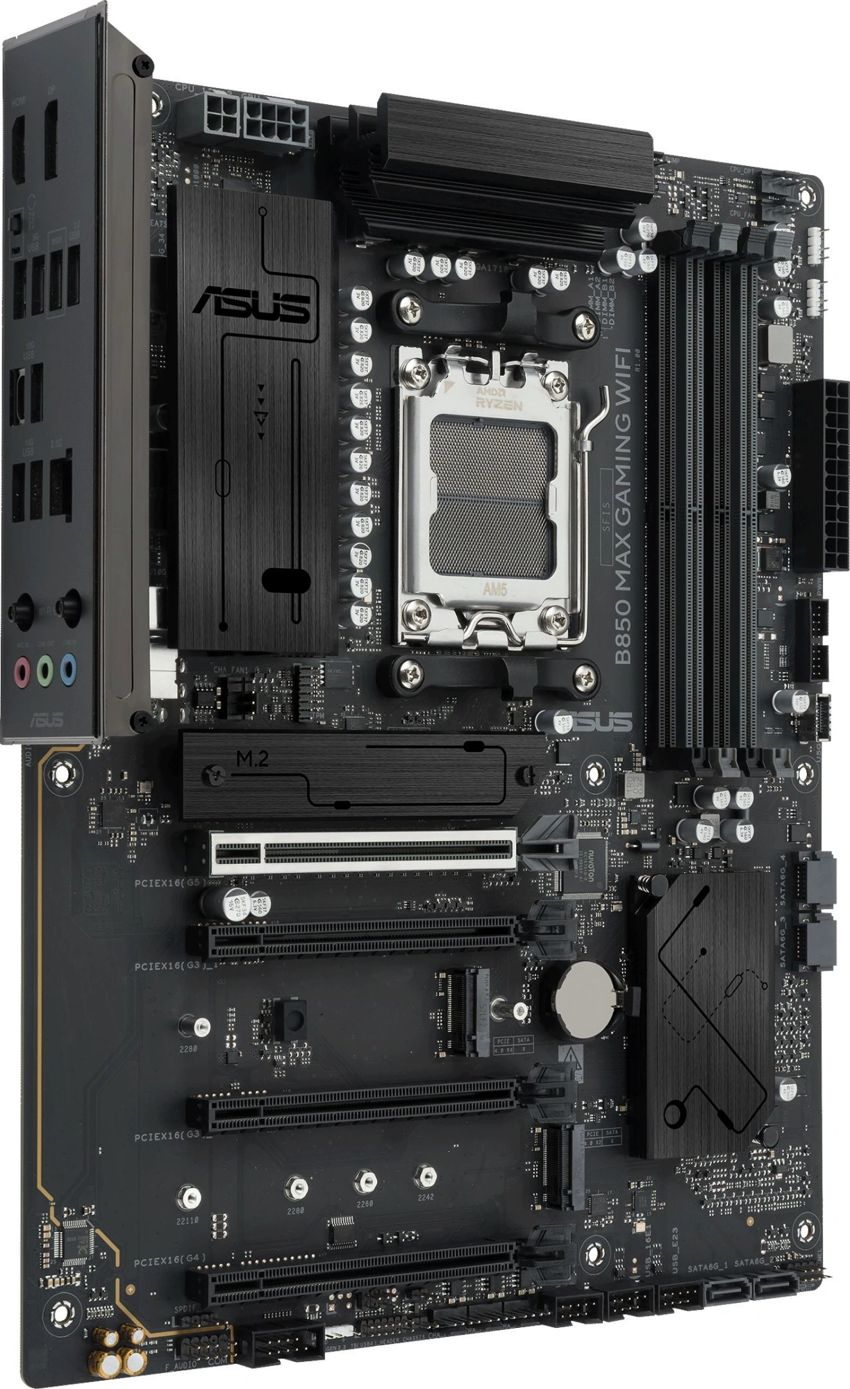 Материнская плата Asus B850 MAX GAMING WIFI Socket AM5 AMD B850 ATX AC`97 8ch(7.1) 2.5Gg RAID+HDMI+DP — миниатюра 4