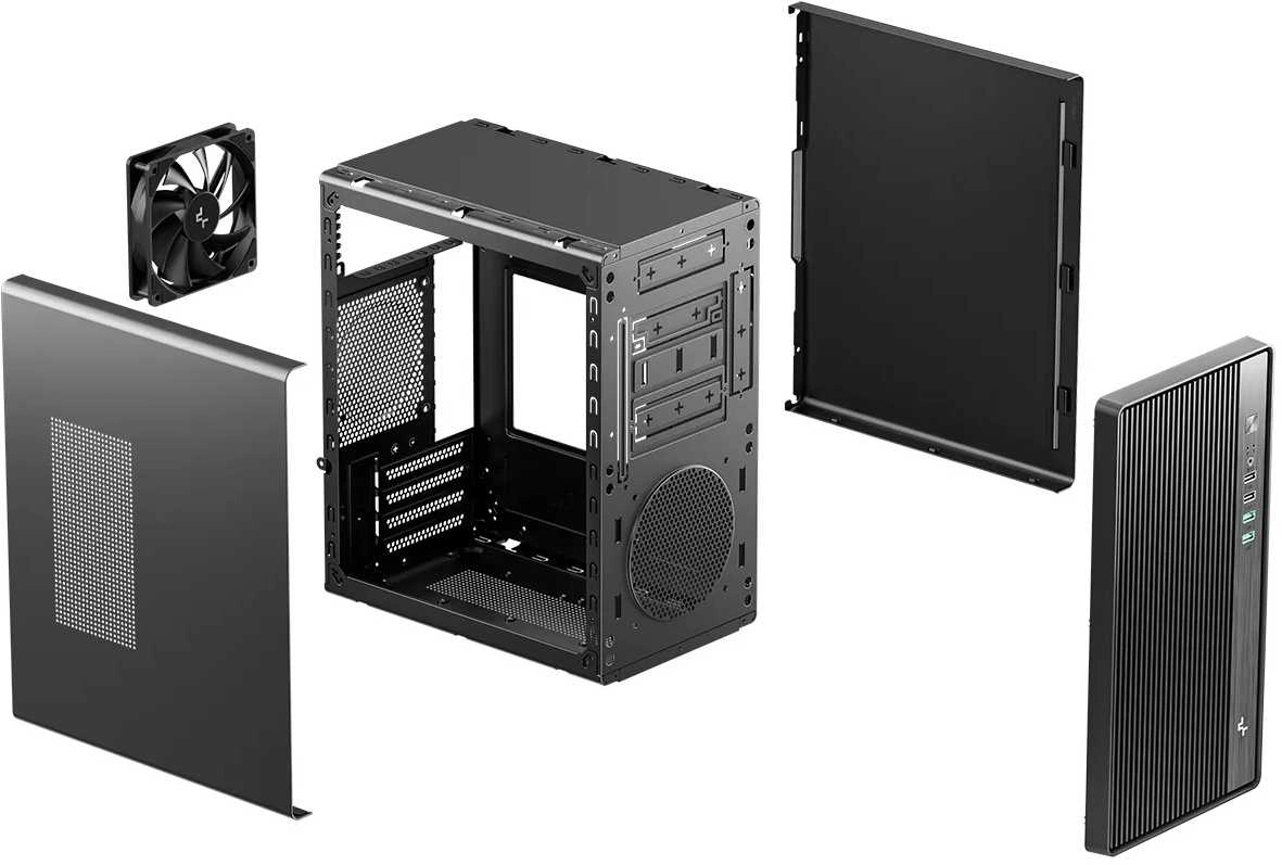 Корпус Deepcool CC310 черный без БП mATX 1x120mm 2xUSB2.0 2xUSB3.0 audio bott PSU — миниатюра 5