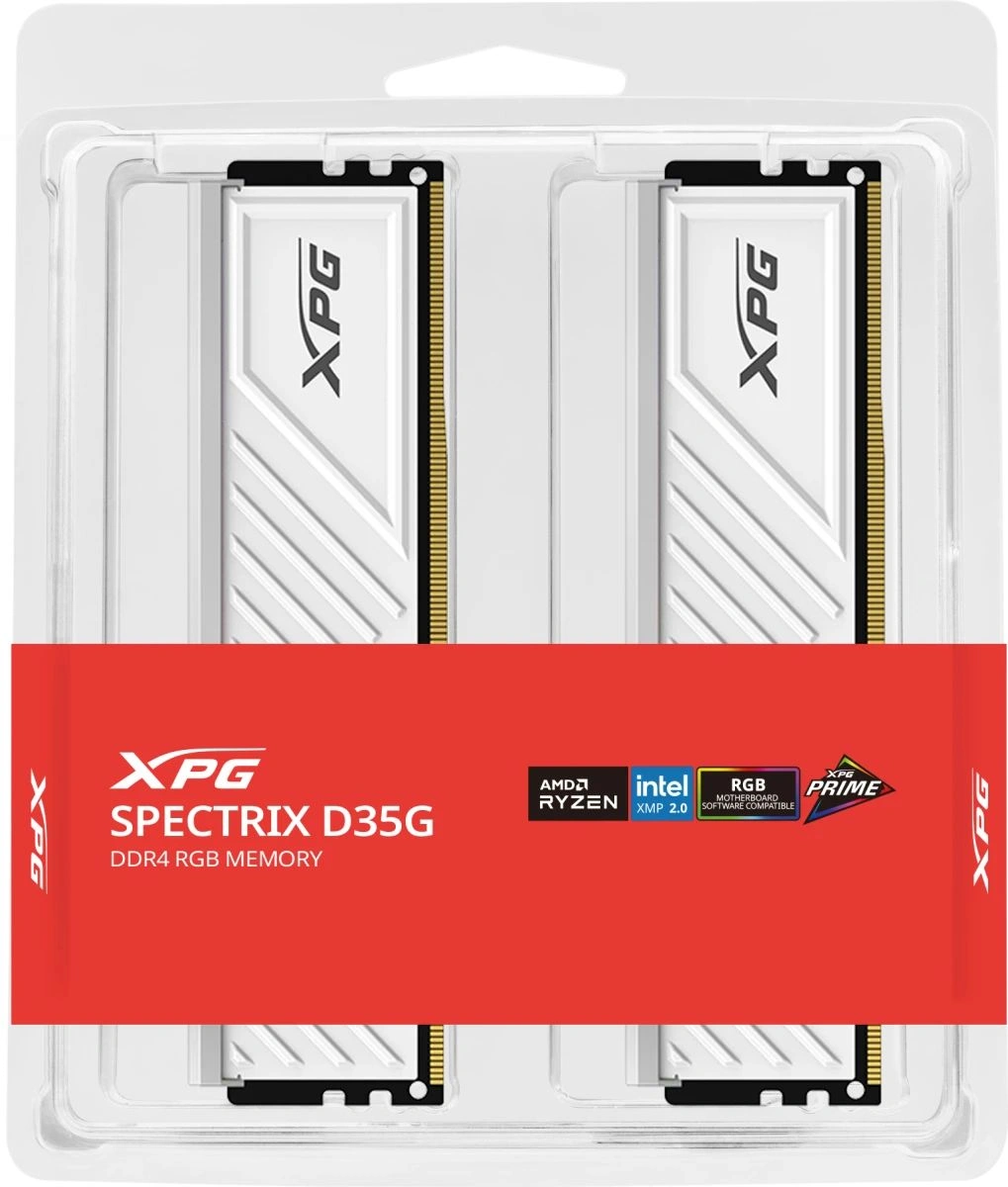 Память DDR4 2x8GB 3200MHz A-Data AX4U32008G16A-DTWHD35G XPG Spectrix D35G RGB RTL Gaming PC4-25600 CL16 DIMM UDIMM 288-pin 1.35В single rank с радиатором Ret — миниатюра 5