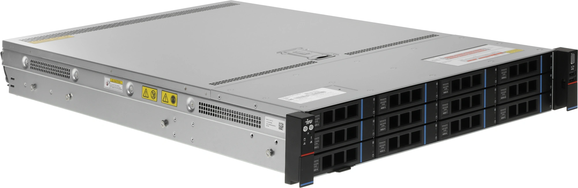 Сервер IRU Rock g2212ag3 2x7713 4x32Gb 2x480Gb SSD 9361-8I AST2500 10G 4P 2x1300W w/o OS (2196352) — миниатюра 3