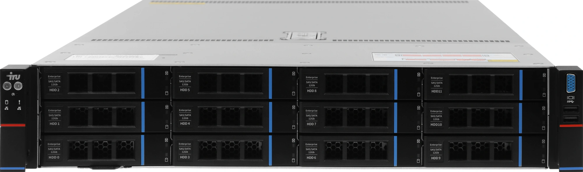 Сервер IRU Rock g2212ag3 2x7713 4x32Gb 2x480Gb SSD 9361-8I AST2500 10G 4P 2x1300W w/o OS (2196352) — миниатюра 5