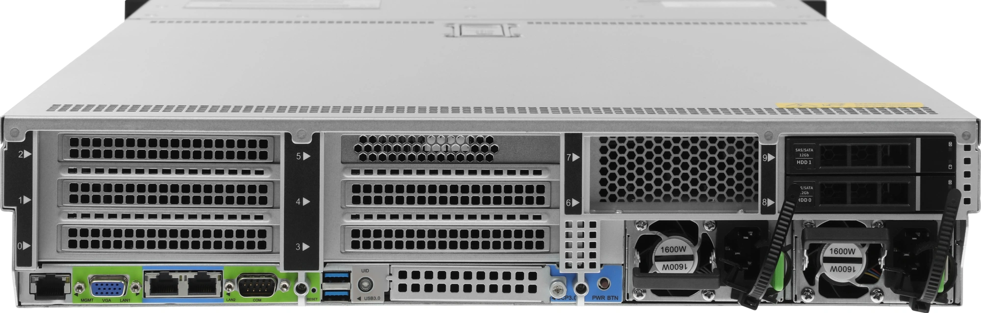 Сервер IRU Rock g2212ag3 2x7713 4x32Gb 2x480Gb SSD 9361-8I AST2500 10G 4P 2x1300W w/o OS (2196352) — миниатюра 6