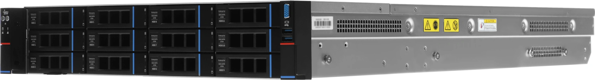 Сервер IRU Rock g2212ag3 2x7713 4x32Gb 2x480Gb SSD 9361-8I AST2500 10G 4P 2x1300W w/o OS (2196352) — миниатюра 7