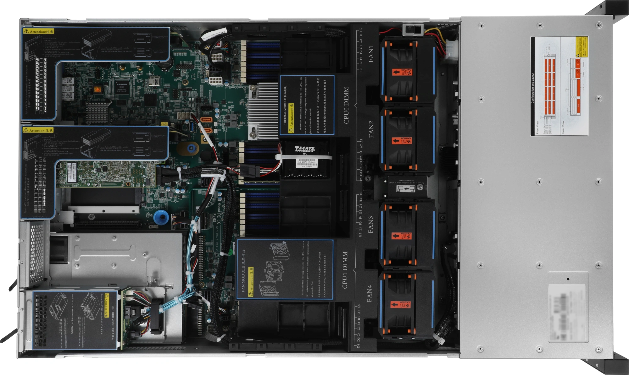 Сервер IRU Rock g2212ag3 2x7713 4x32Gb 2x480Gb SSD 9361-8I AST2500 10G 4P 2x1300W w/o OS (2196352) — миниатюра 15