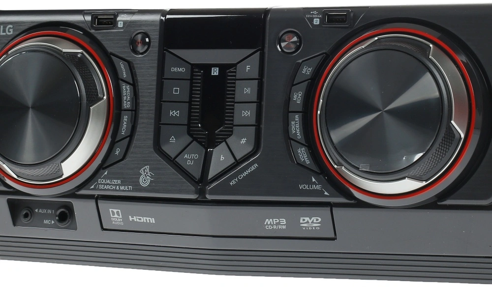 Минисистема LG CL65 черный/красный 950Вт FM USB BT — миниатюра 3