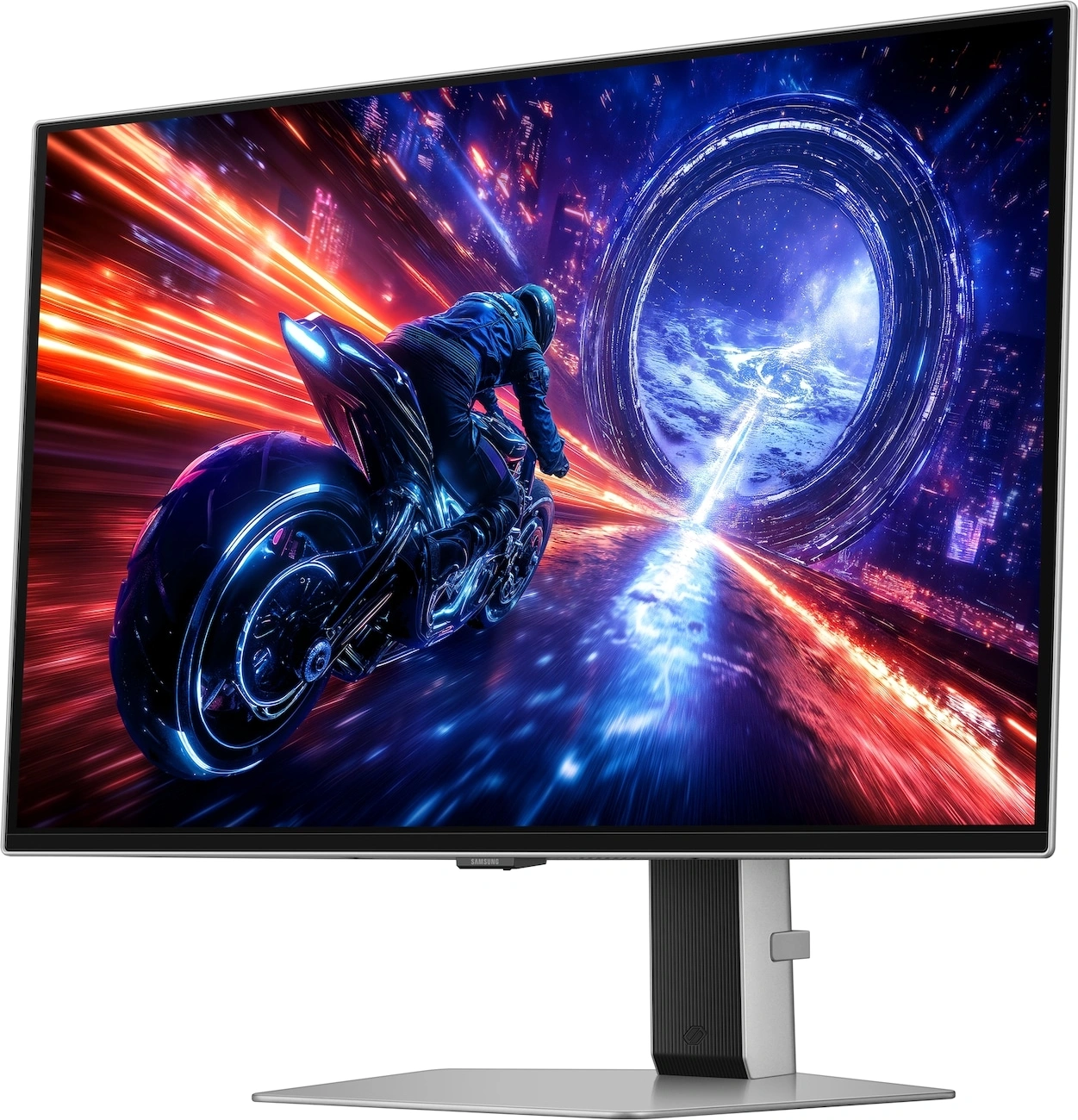 Монитор Samsung 27" Odyssey OLED G6 S27FG602SIXCI серебристый OLED LED 16:9 HDMI матовая HAS Piv 300cd 178гр/178гр 2560x1440 500Hz FreeSync Premium Pro DP 2K USB 6.9кг — миниатюра 3