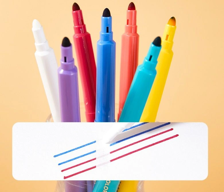 Фломастеры Deli EC173 Colorwow круг. Вентилируемый стираемые 8цв. — миниатюра 2