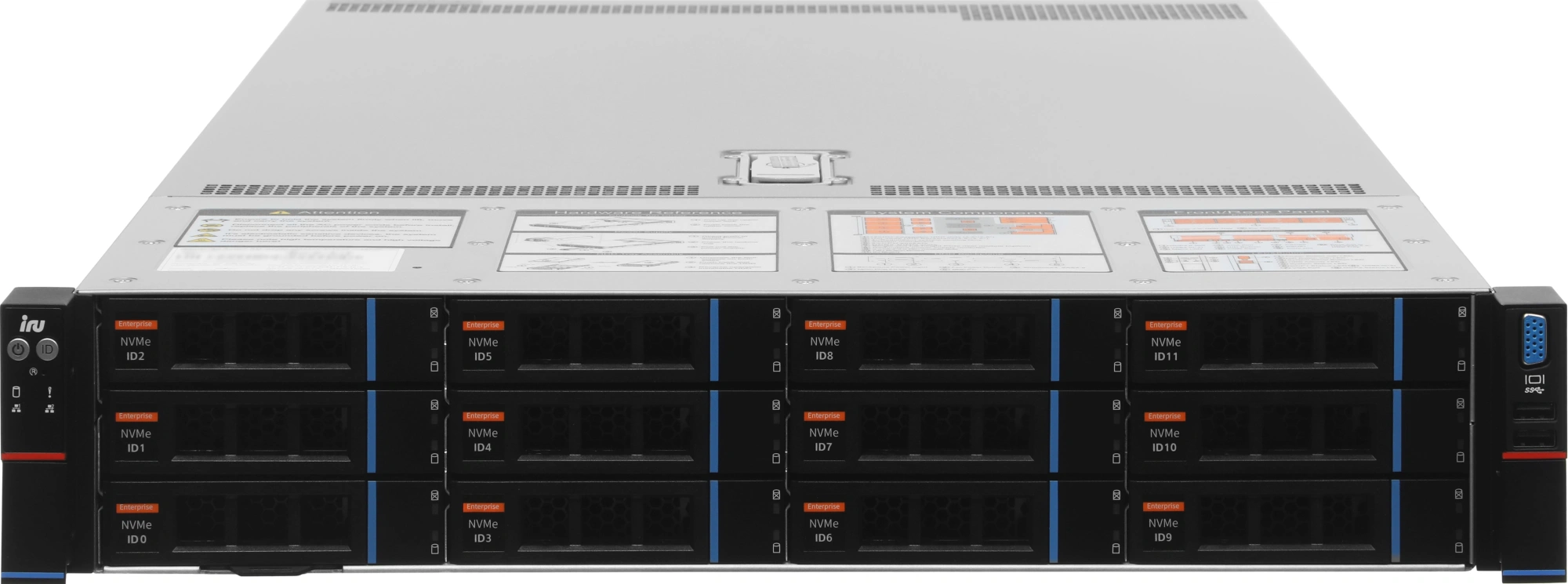 Сервер IRU RockIT RM-GX260 2x6544Y 4x32Gb 2x480Gb SSD C741 AST2600 2x1600W w/o OS (2197302) — фото 1