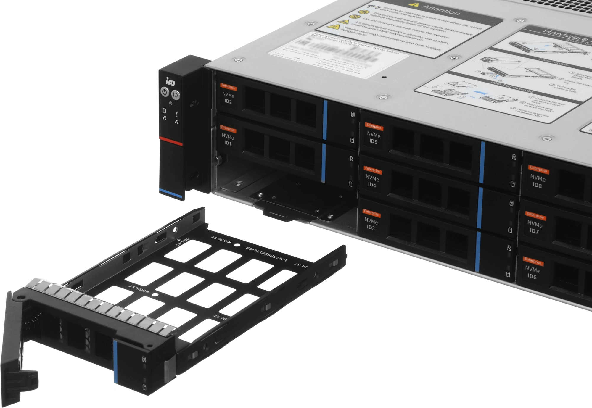 Сервер IRU RockIT RM-GX260 2x6544Y 4x32Gb 2x480Gb SSD C741 AST2600 2x1600W w/o OS (2197302) — миниатюра 2