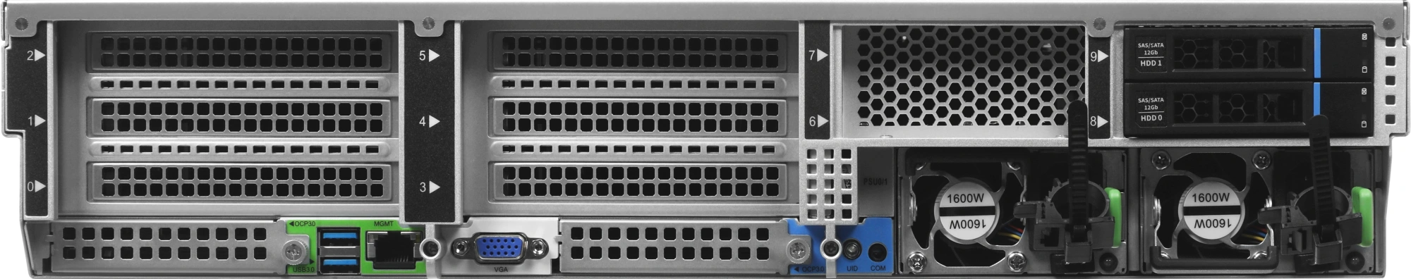 Сервер IRU RockIT RM-GX260 2x6544Y 4x32Gb 2x480Gb SSD C741 AST2600 2x1600W w/o OS (2197302) — миниатюра 12
