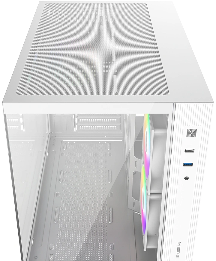 Корпус ID-Cooling View 500 белый без БП mATX 9x120mm 1xUSB2.0 1xUSB3.0 audio bott PSU — миниатюра 5