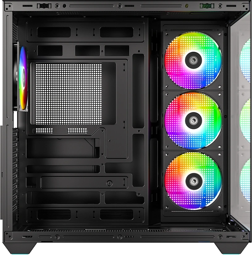 Корпус ID-Cooling View 510 черный без БП ATX 10x120mm 2x140mm 1xUSB3.0 audio bott PSU — миниатюра 3
