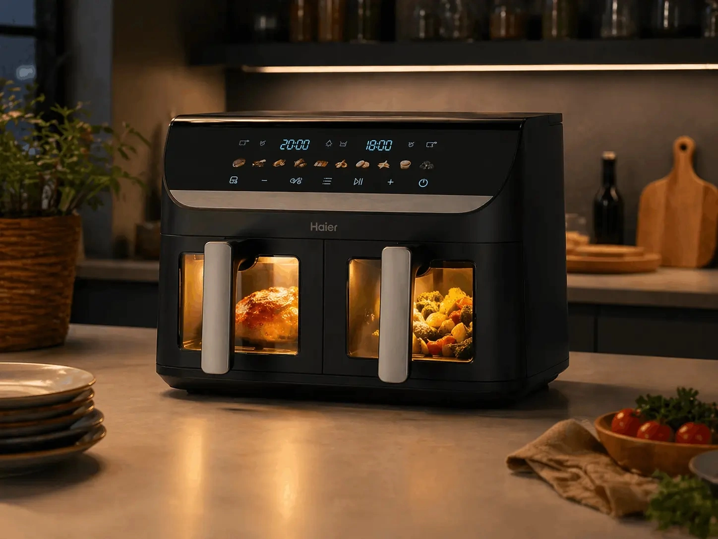 Аэрогриль Haier HAF-702 5.5л 2300Вт черный (FZ03Q9M01RU) — миниатюра 12