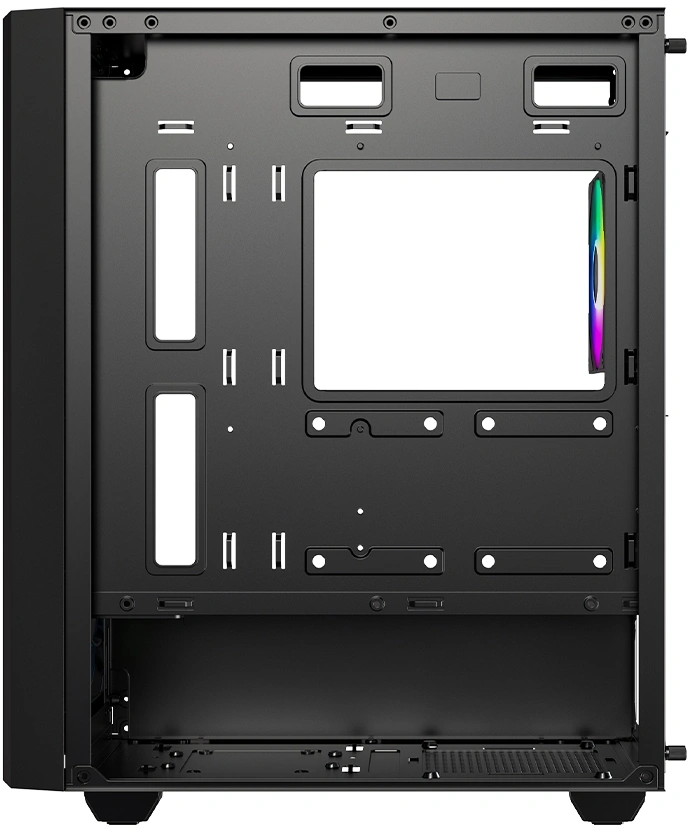 Корпус ID-Cooling Ware 300 черный без БП mATX 6x120mm 2xUSB2.0 1xUSB3.0 audio bott PSU — миниатюра 4